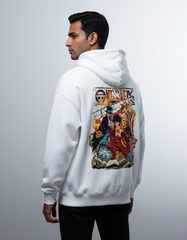 One Piece Epic Saga Luffy & Crew Graphic Oversized Hoodie - Anime Streetwear | Teeyatra