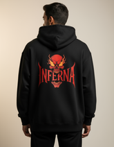 Unleash the Fire: Inferno Skull Oversized Hoodie | Teeyatra