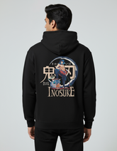 Demon Slayer Inosuke Black Hoodie | Teeyatra | Anime