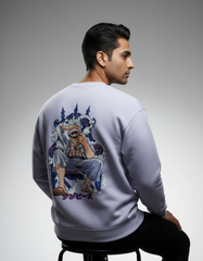Luffy Gear 5 Seated Throne Oversized Sweatshirt | Teeyatra | Anime