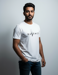 Balance Minimalist Basic T-Shirt | Teeyatra | Abstract