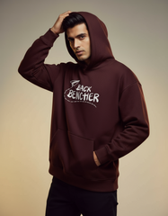 Just Vibing Back Bencher Oversized Hoodie | Teeyatra