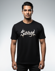 Spiky Savage Basic T-Shirt | Teeyatra | Abstract