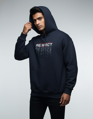 Pixel-Drop "RESPECT" Graphic Oversized Hoodie