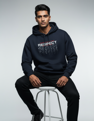 Pixel-Drop "RESPECT" Graphic Oversized Hoodie