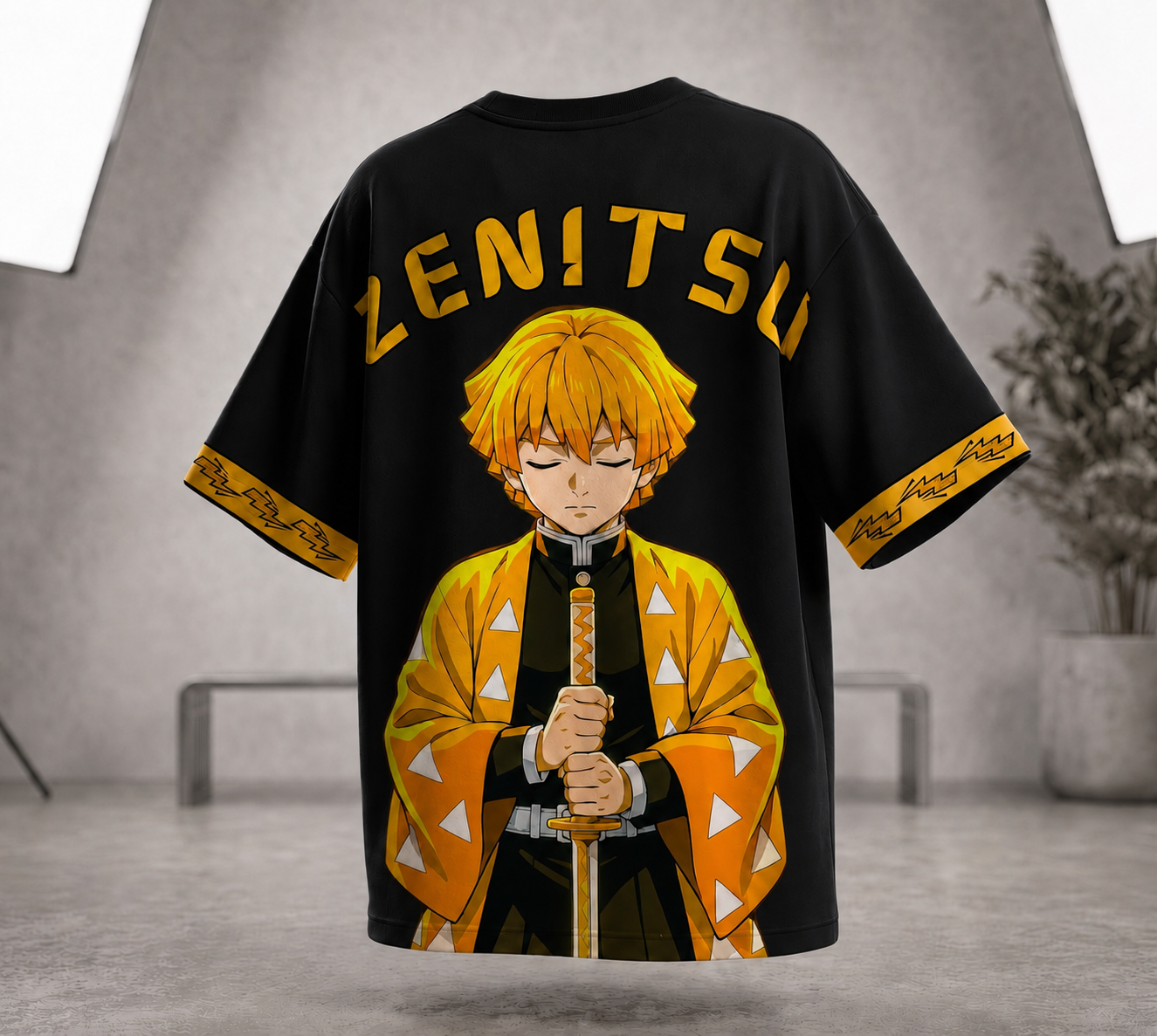 Teeyatra Zenitsu Thunder Oversized T-Shirt