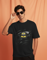 DC Tear Effect Batman Logo Classic Crew T-Shirt | Teeyatra