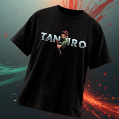 Demon Slayer Tanjiro Kamado Anime Oversized T-Shirt | Teeyatra