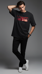 Mysterious Sasuke Anime Oversized Tee | Teeyatra