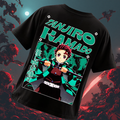 Demon Slayer Tanjiro Kamado Anime Oversized T-Shirt | Teeyatra