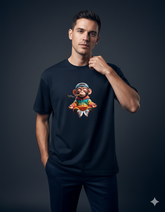 "Street King" Monkey Basic T-Shirt | Teeyatra | Abstract