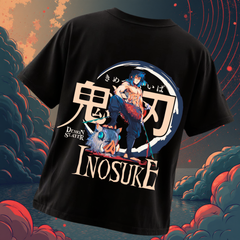 Demon Slayer Inosuke Anime Oversized T-Shirt | Teeyatra