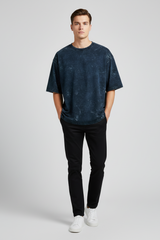 Gojo Satoru Limitless Acid Washed Oversized Tee | Teeyatra | Anime