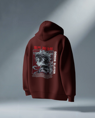 Demon Slayer Tanjiro Kamado Anime Back Print Hoodie | Teeyatra