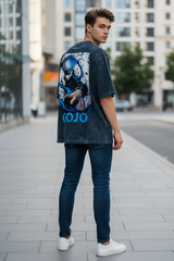 Gojo Satoru Limitless Acid Washed Oversized Tee | Teeyatra | Anime