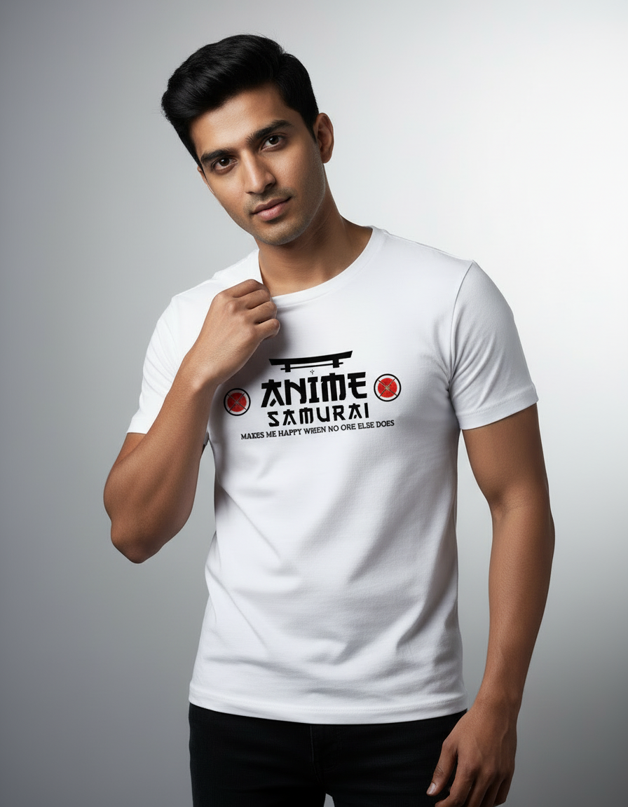 "Anime Samurai" Warrior Spirit Regular Fit T-Shirt – Teeyatra Arts Edition