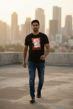 Teeyatra Men's Ryomen Sukuna Graphic Print T-Shirt – Premium Black Cotton Regular Fit