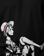 Monkey D. Luffy "Straw Hat Captain" | Premium 240 GSM Oversized Anime Tee