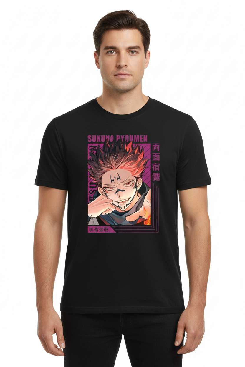 Teeyatra Premium Regular Fit Anime Tee: Ryomen Sukuna Edition