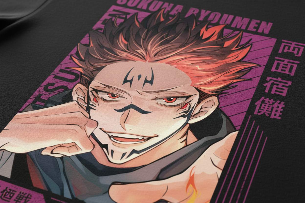 Teeyatra Premium Regular Fit Anime Tee: Ryomen Sukuna Edition