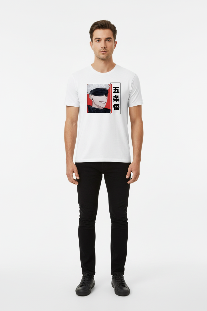 Teeyatra Gojo Anime Graphic Regular Fit T-Shirt | Premium DTF Print