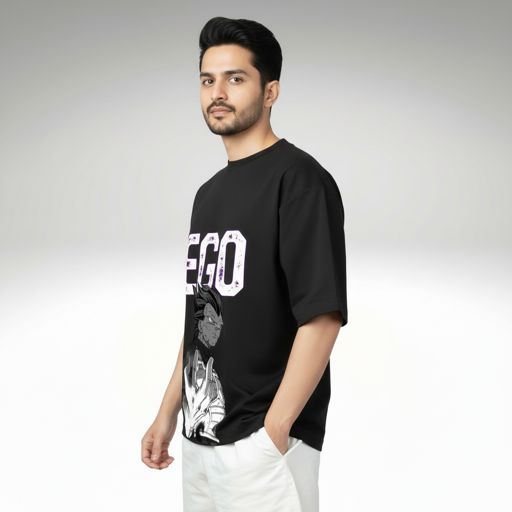 EGO Typography Graphic | Premium 240 GSM Heavyweight Oversized Streetwear Tee