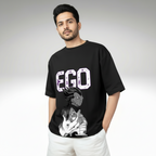 EGO Typography Graphic | Premium 240 GSM Heavyweight Oversized Streetwear Tee