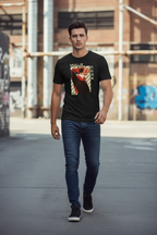 Teeyatra "Yuji" Anime Graphic Tee – Premium Black Regular Fit T-Shirt