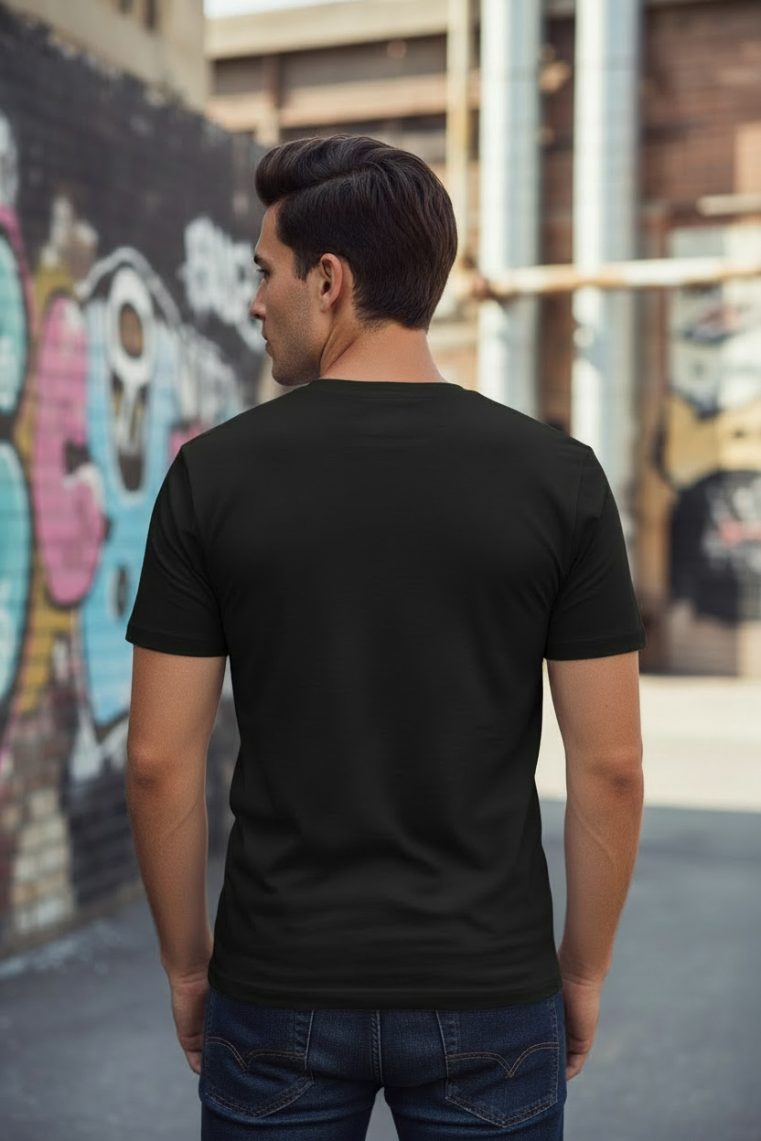 Teeyatra "Yuji" Anime Graphic Tee – Premium Black Regular Fit T-Shirt