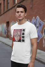 Teeyatra "King of Curses" Sukuna Split-Face Anime Tee - Premium Regular Fit