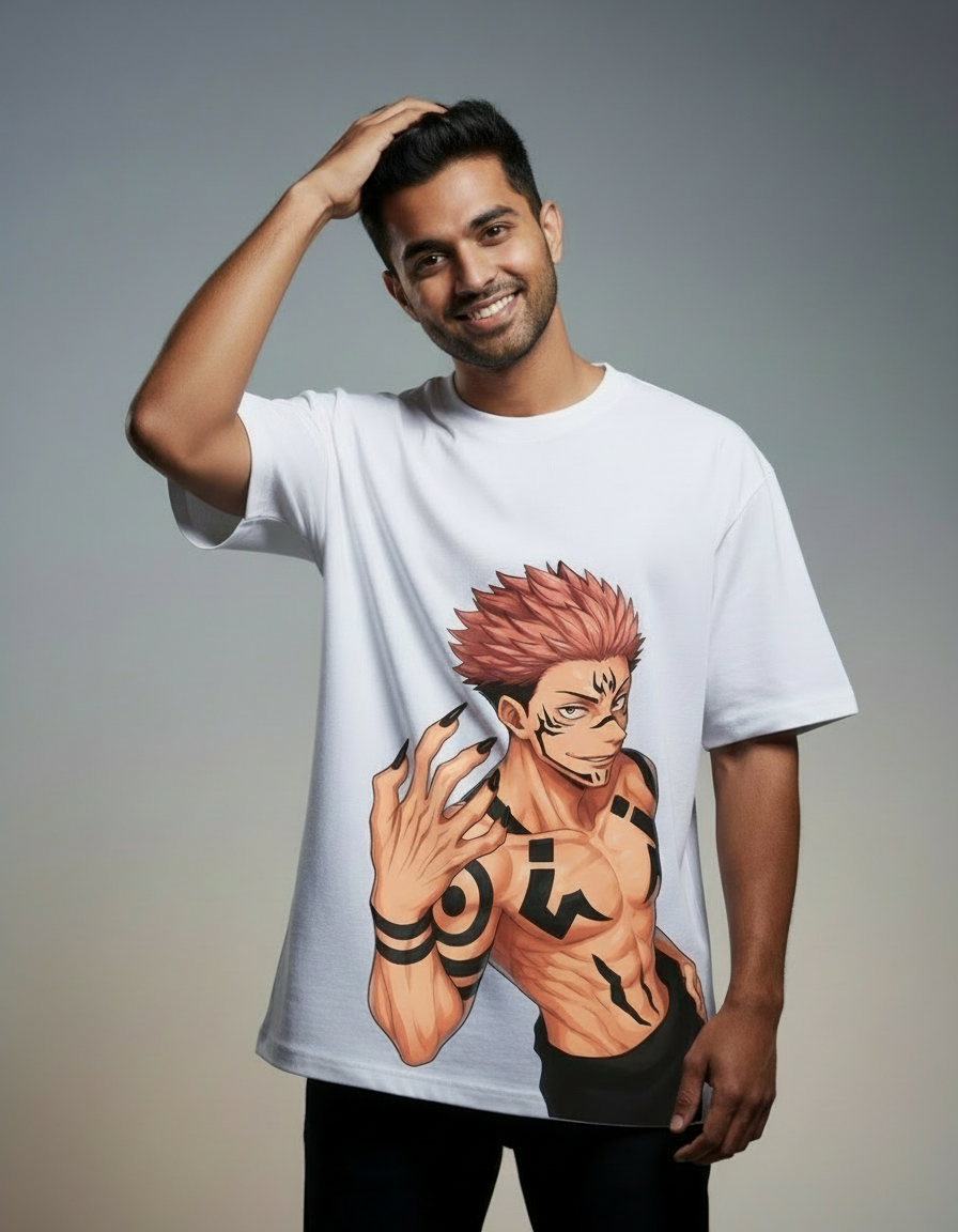 Sukuna "King of Curses" Oversized T-Shirt – Teeyatra Anime Streetwear