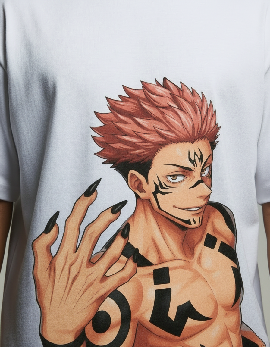 Sukuna "King of Curses" Oversized T-Shirt – Teeyatra Anime Streetwear