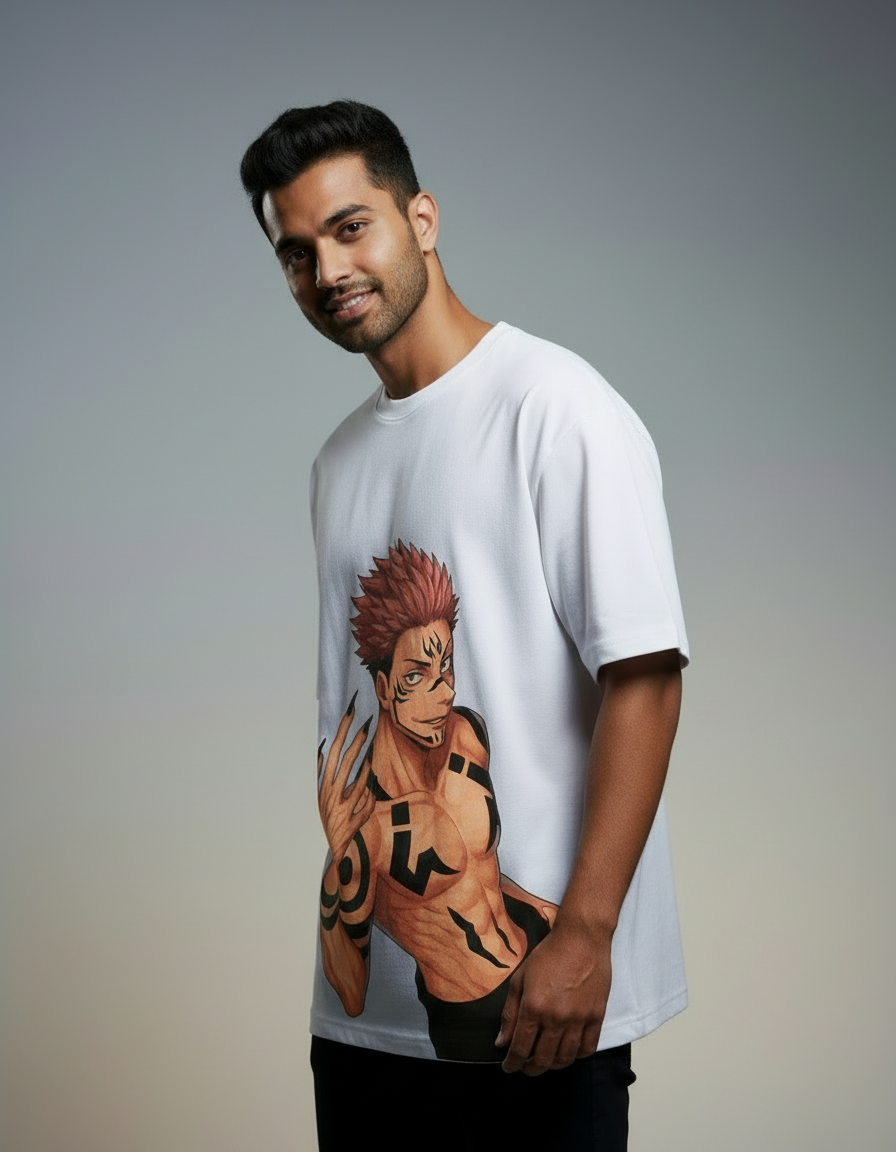 Sukuna "King of Curses" Oversized T-Shirt – Teeyatra Anime Streetwear