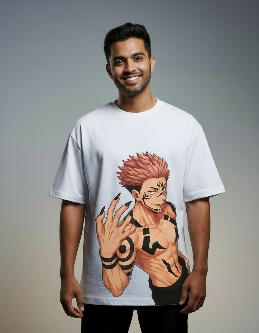Sukuna "King of Curses" Oversized T-Shirt – Teeyatra Anime Streetwear