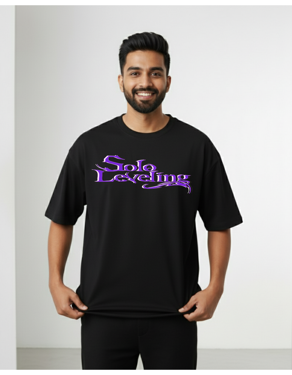 Sung Jin Woo Oversized French Terry T-Shirt | 240 GSM | DTF Print | Teeyatra