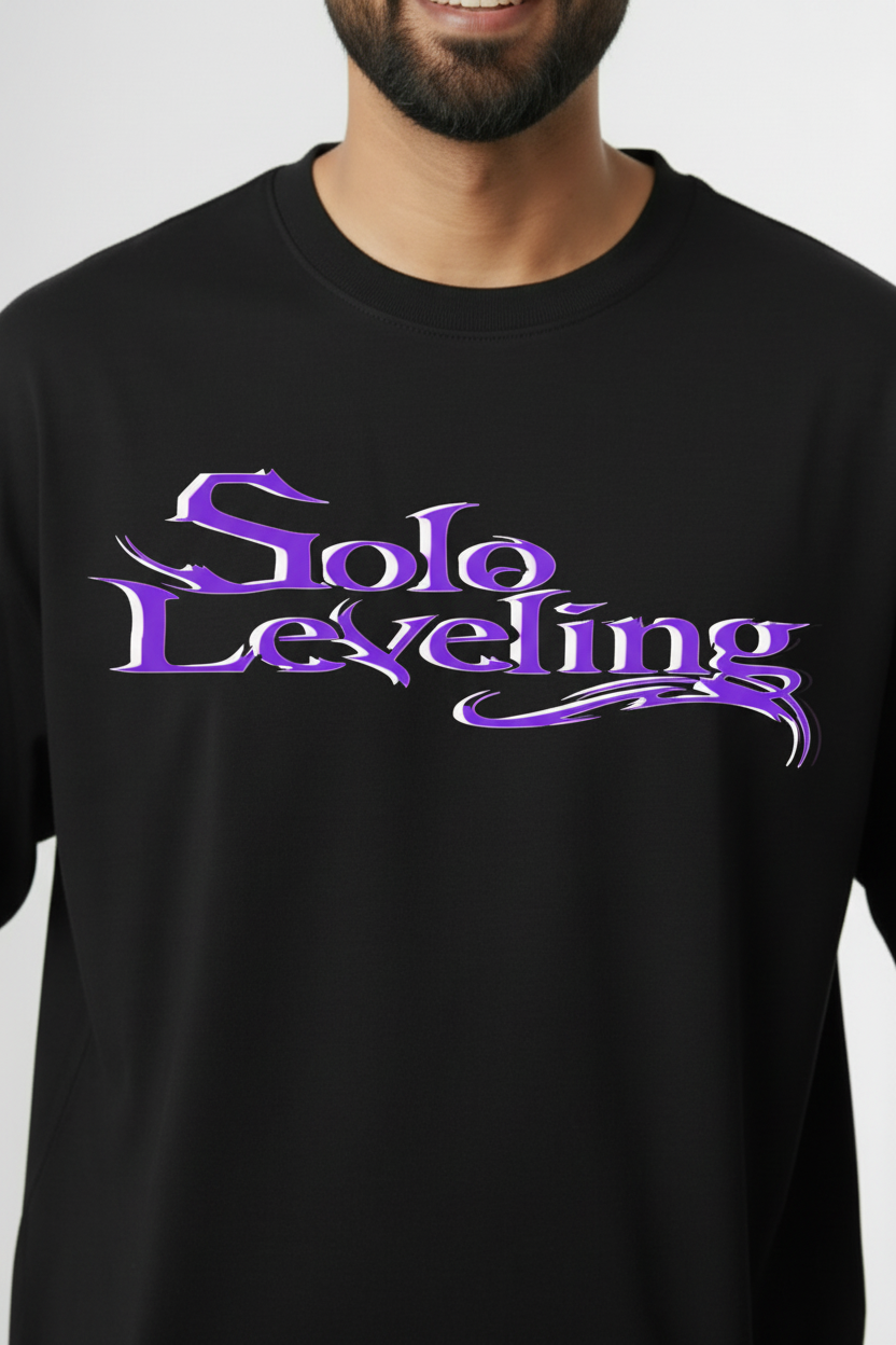 Sung Jin Woo Oversized French Terry T-Shirt | 240 GSM | DTF Print | Teeyatra