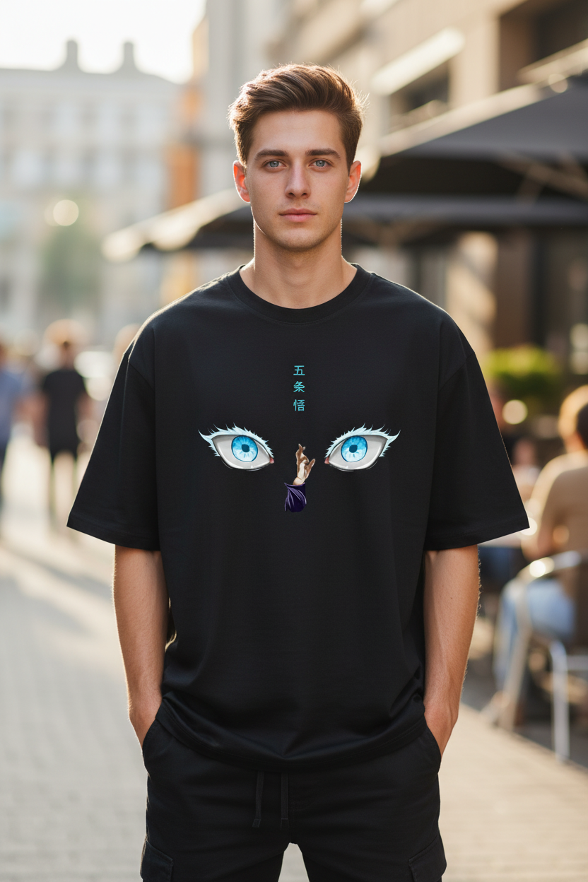 Satoru Gojo "The Honored One" Oversized Heavyweight T-Shirt - 240 GSM French Terry