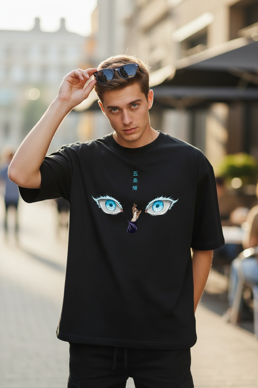 Satoru Gojo "The Honored One" Oversized Heavyweight T-Shirt - 240 GSM French Terry