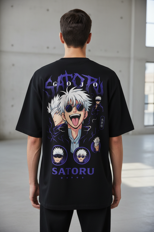 Satoru Gojo "The Honored One" Oversized Graphic T-Shirt - 240 GSM French Terry - TEEYATRA