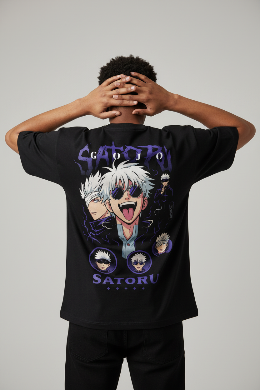 Satoru Gojo "The Honored One" Oversized Graphic T-Shirt - 240 GSM French Terry
