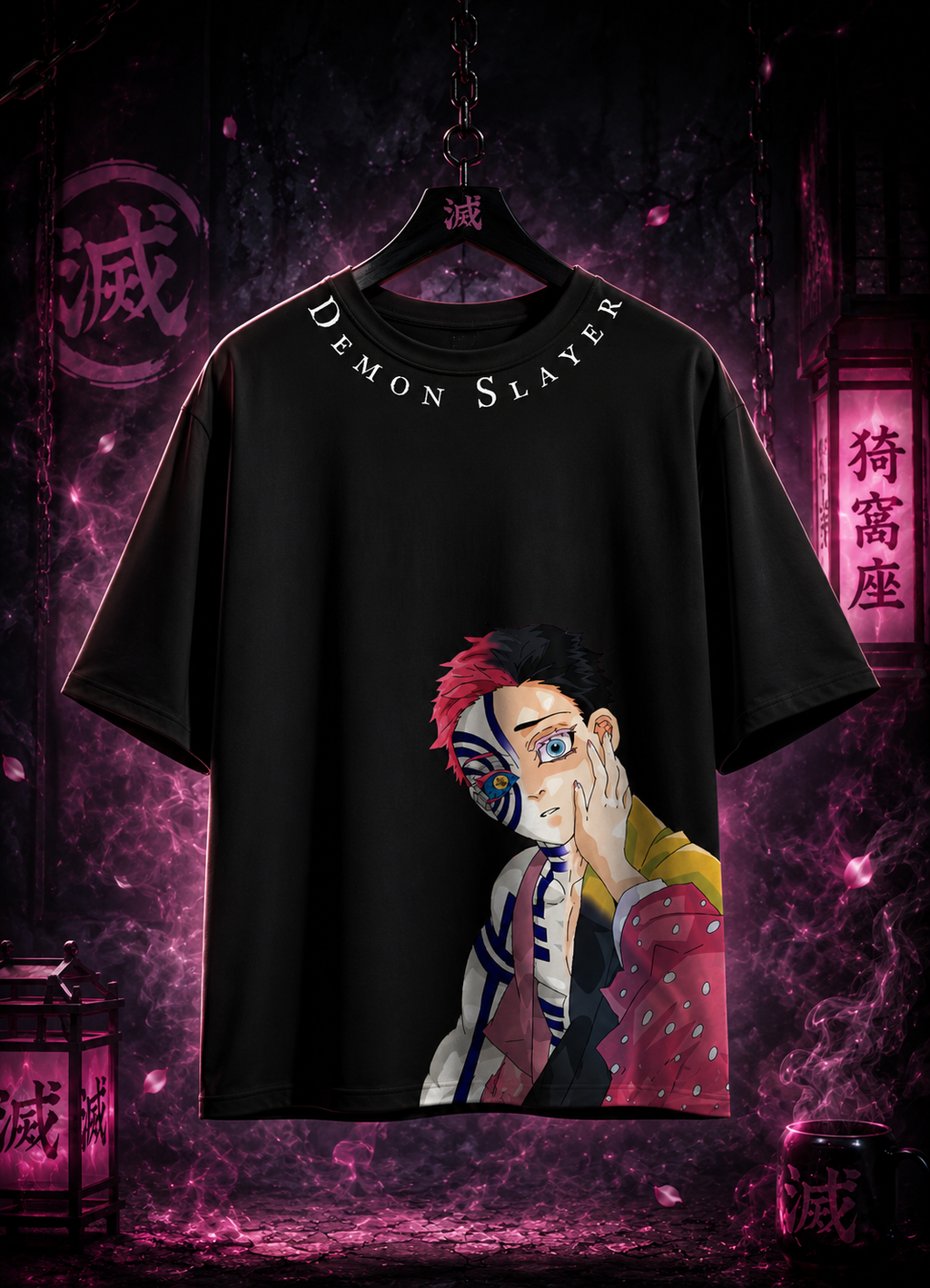 Teeyatra Demon Slayer Akaza Aura Oversized T-Shirt