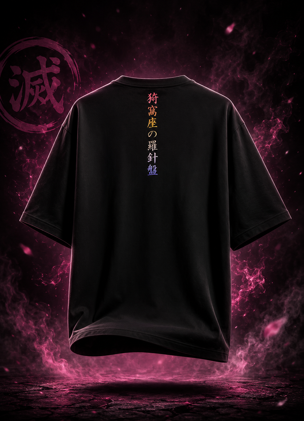 Teeyatra Demon Slayer Akaza Aura Oversized T-Shirt