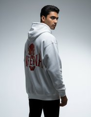 Unleash the Fire: Inferno Skull Men's Oversized Hoodie | Teeyatra