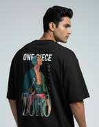 Roronoa Zoro "King of Hell" Streetwear – Premium 240 GSM Terry Cotton Oversized T-Shirt