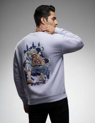 Luffy Gear 5 Seated Throne Oversized Sweatshirt | Teeyatra | Anime