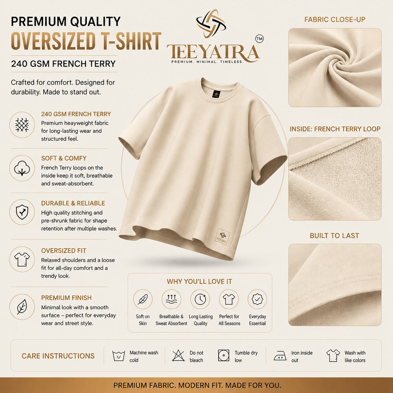 Teeyatra Zenitsu Thunder Oversized T-Shirt