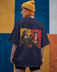 Swordsman & Captain: A One Piece Saga Ladies Oversized Classic T-shirt | Teeyatra | Anime