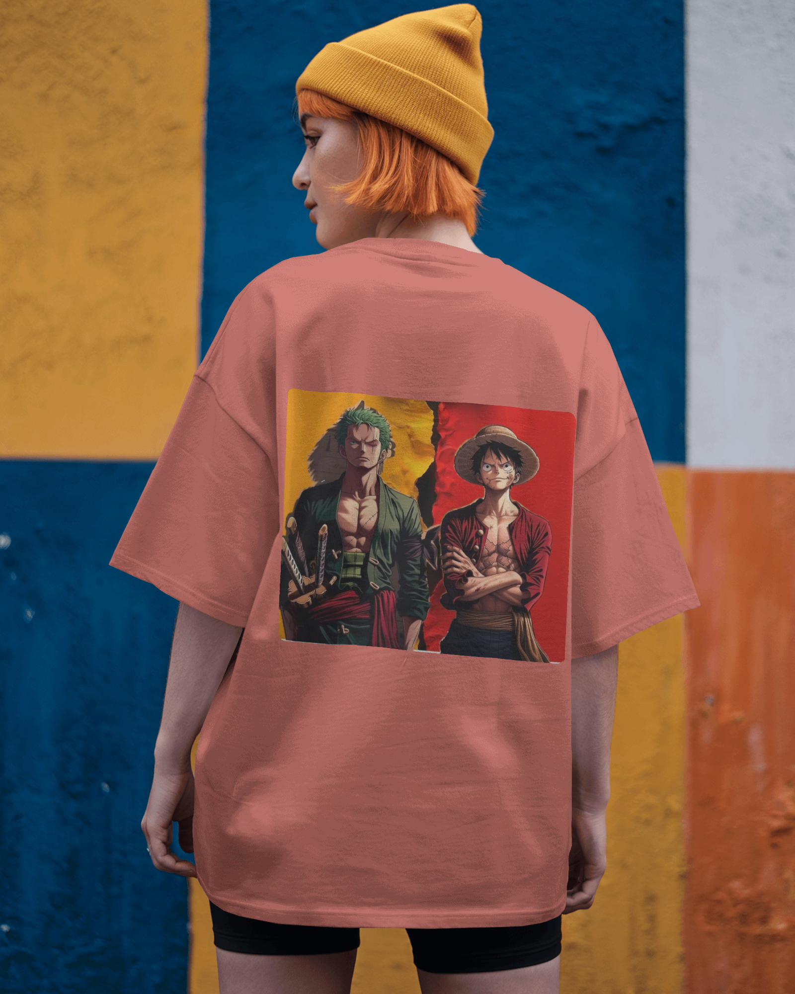 Swordsman & Captain: A One Piece Saga Ladies Oversized Classic T-shirt | Teeyatra | Anime