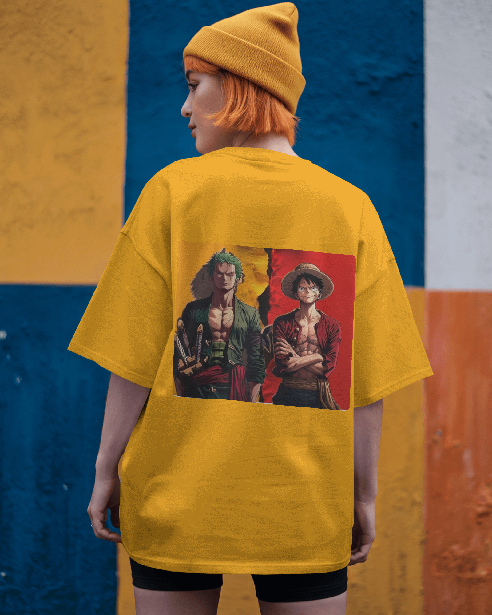 Swordsman & Captain: A One Piece Saga Ladies Oversized Classic T-shirt | Teeyatra | Anime