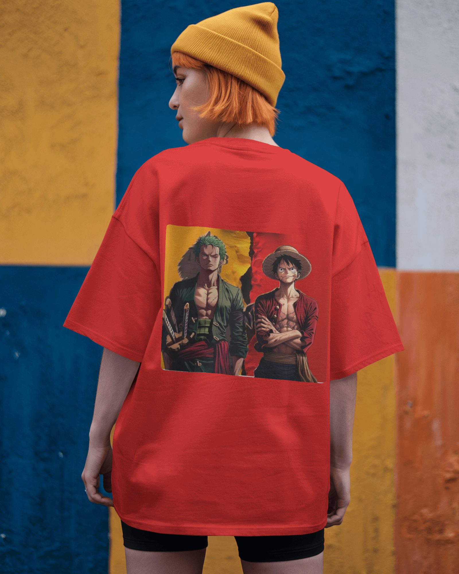 Swordsman & Captain: A One Piece Saga Ladies Oversized Classic T-shirt | Teeyatra | Anime